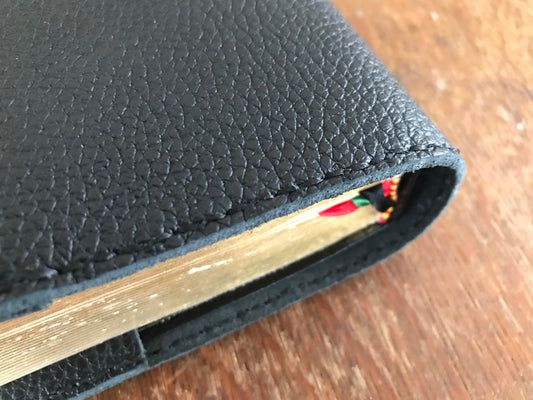 Custom Leather Bible Cover - Raw Bullhide